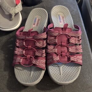 Womens SHOES SANDALS, VIOLET/GRAY - SKECHERS OUTDOOR LIFESTYLE SIZE 9